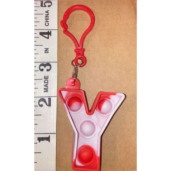 ☀️3/$12☀️ Letter Y Pop Fidget Toy Keychain - Picture 2 of 4